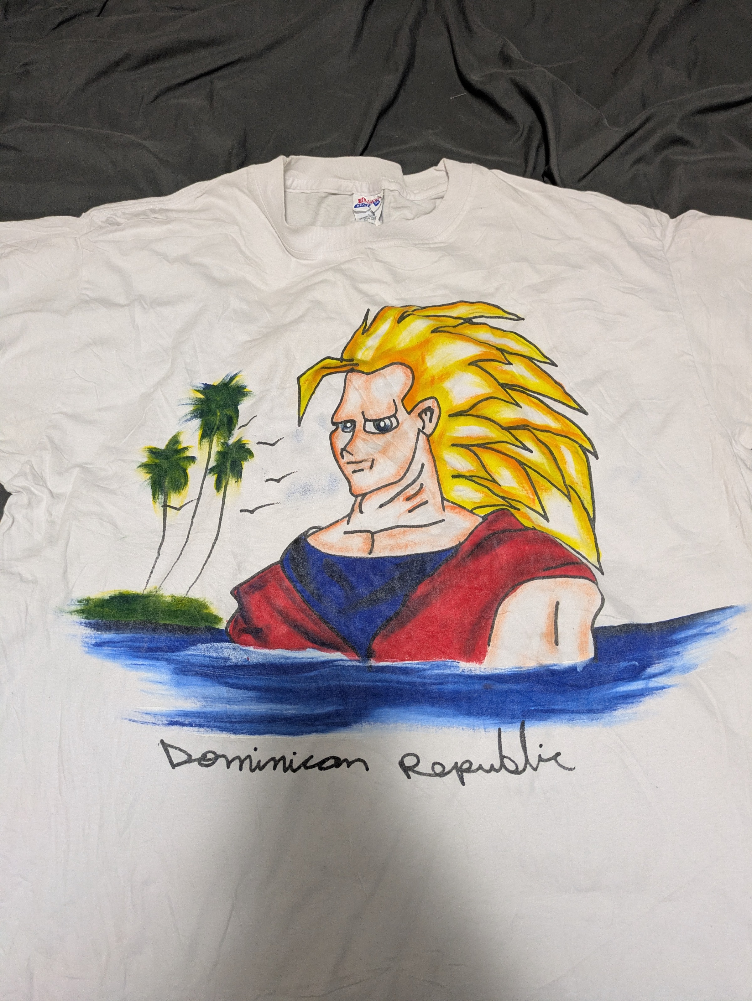 Hanes Heavyweight Dominican Republic Dragon Ball Z Graphic T-Shirt Men's XL — 4. detail