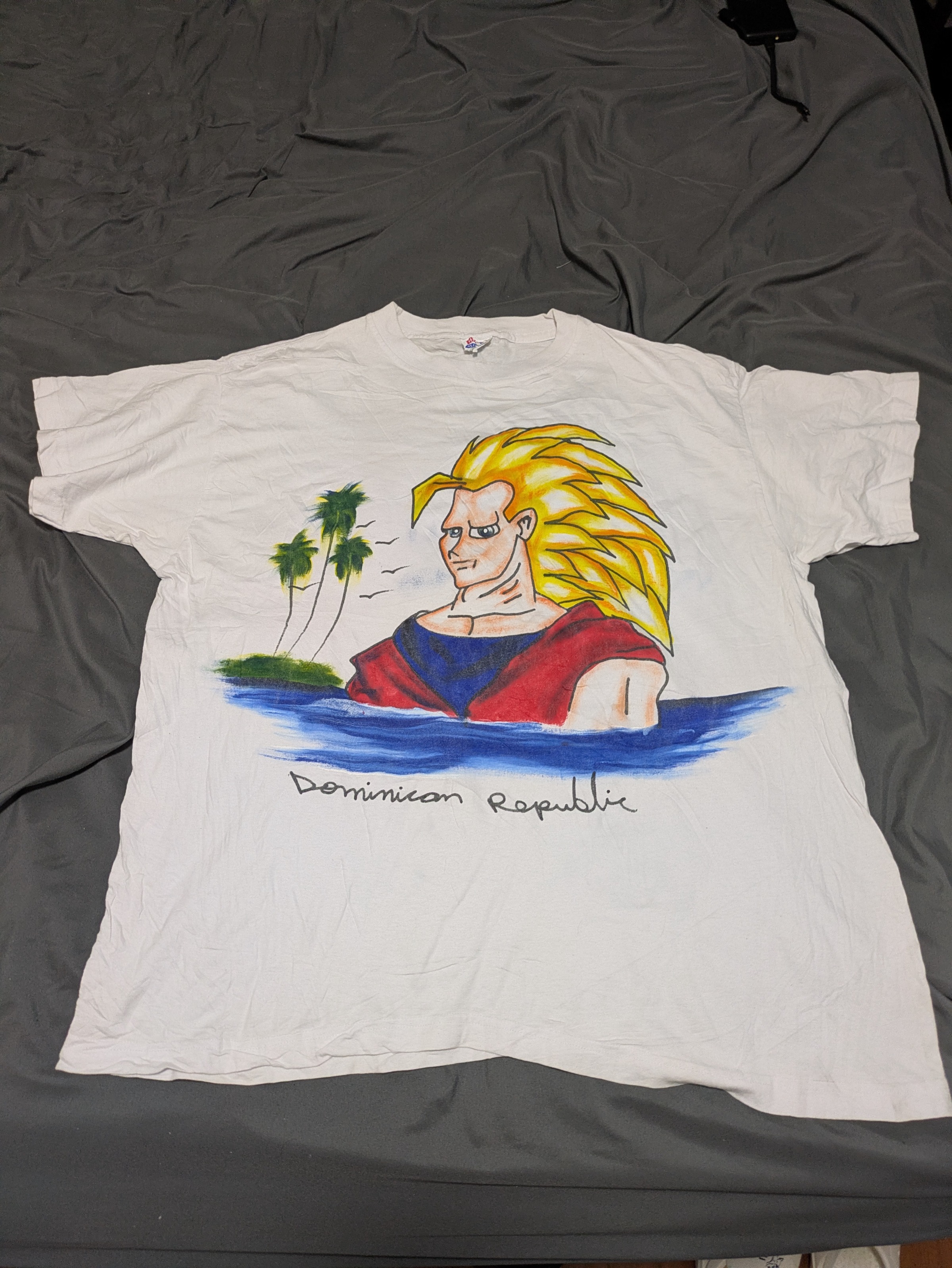 Hanes Heavyweight Dominican Republic Dragon Ball Z Graphic T-Shirt Men's XL — 1. front